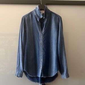 cloth & stone by Anthropologie Blue Denim-Style Button-Down Shirt